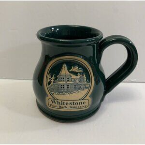 Whitestone Paint Rock Tennessee Deneen Pottery Hand Thrown Green Cup
